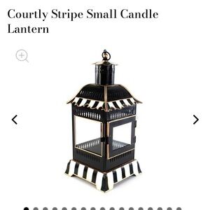 MacKenzie-Childs Black and Gold Lantern with Striking Accents